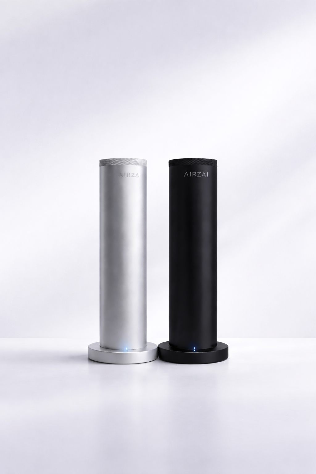 Silver and black Halo side by side
